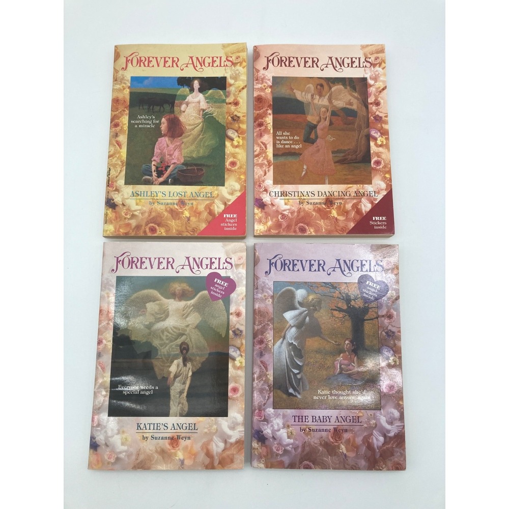 Forever Angels Series 4 Book Lot Suzanne Weyn Paperbacks Vintage Unused Stickers